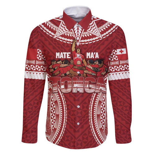 Personalized Mate Maa Tonga Rugby Family Matching Off Shoulder Maxi Dress and Hawaiian Shirt Ofa Atu Tonga