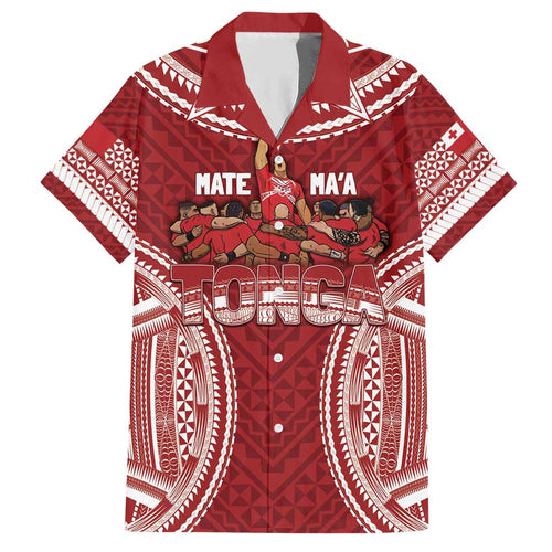 Personalized Mate Maa Tonga Rugby Family Matching Short Sleeve Bodycon Dress and Hawaiian Shirt Ofa Atu Tonga