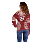 Personalized Mate Maa Tonga Rugby Off Shoulder Sweater Ofa Atu Tonga