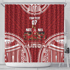 Personalized Mate Maa Tonga Rugby Shower Curtain Ofa Atu Tonga