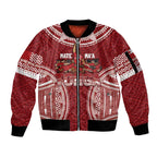 Personalized Mate Maa Tonga Rugby Sleeve Zip Bomber Jacket Ofa Atu Tonga