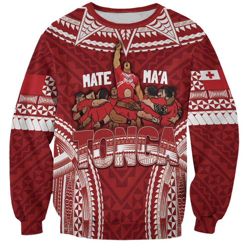 Personalized Mate Maa Tonga Rugby Sweatshirt Ofa Atu Tonga