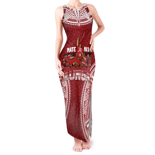 Personalized Mate Maa Tonga Rugby Tank Maxi Dress Ofa Atu Tonga