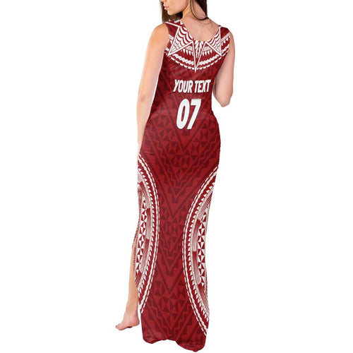Personalized Mate Maa Tonga Rugby Tank Maxi Dress Ofa Atu Tonga