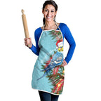 Blue Budgies on Callistemon Apron Merry Christmas Aussie - Aussie Hoodie