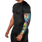 Blue Budgies on Callistemon Arm Sleeves Merry Christmas Aussie - Aussie Hoodie