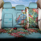 Blue Budgies on Callistemon Back Car Seat Cover Merry Christmas Aussie - Aussie Hoodie