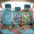 Blue Budgies on Callistemon Back Car Seat Cover Merry Christmas Aussie - Aussie Hoodie