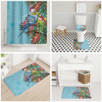 Blue Budgies on Callistemon Bathroom Set Merry Christmas Aussie - Aussie Hoodie