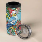 Blue Budgies on Callistemon 4 in 1 Can Cooler Tumbler Merry Christmas Aussie - Aussie Hoodie