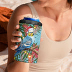 Blue Budgies on Callistemon 4 in 1 Can Cooler Tumbler Merry Christmas Aussie - Aussie Hoodie