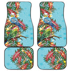 Blue Budgies on Callistemon Car Mats Merry Christmas Aussie - Aussie Hoodie