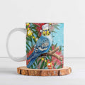 Blue Budgies on Callistemon Ceramic Mug Merry Christmas Aussie - Aussie Hoodie