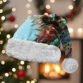 Blue Budgies on Callistemon Christmas Santa Hat Merry Christmas Aussie - Aussie Hoodie