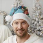 Blue Budgies on Callistemon Christmas Santa Hat Merry Christmas Aussie - Aussie Hoodie