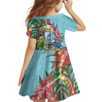 Blue Budgies on Callistemon Family Matching Summer Maxi Dress and Hawaiian Shirt Merry Christmas Aussie - Aussie Hoodie