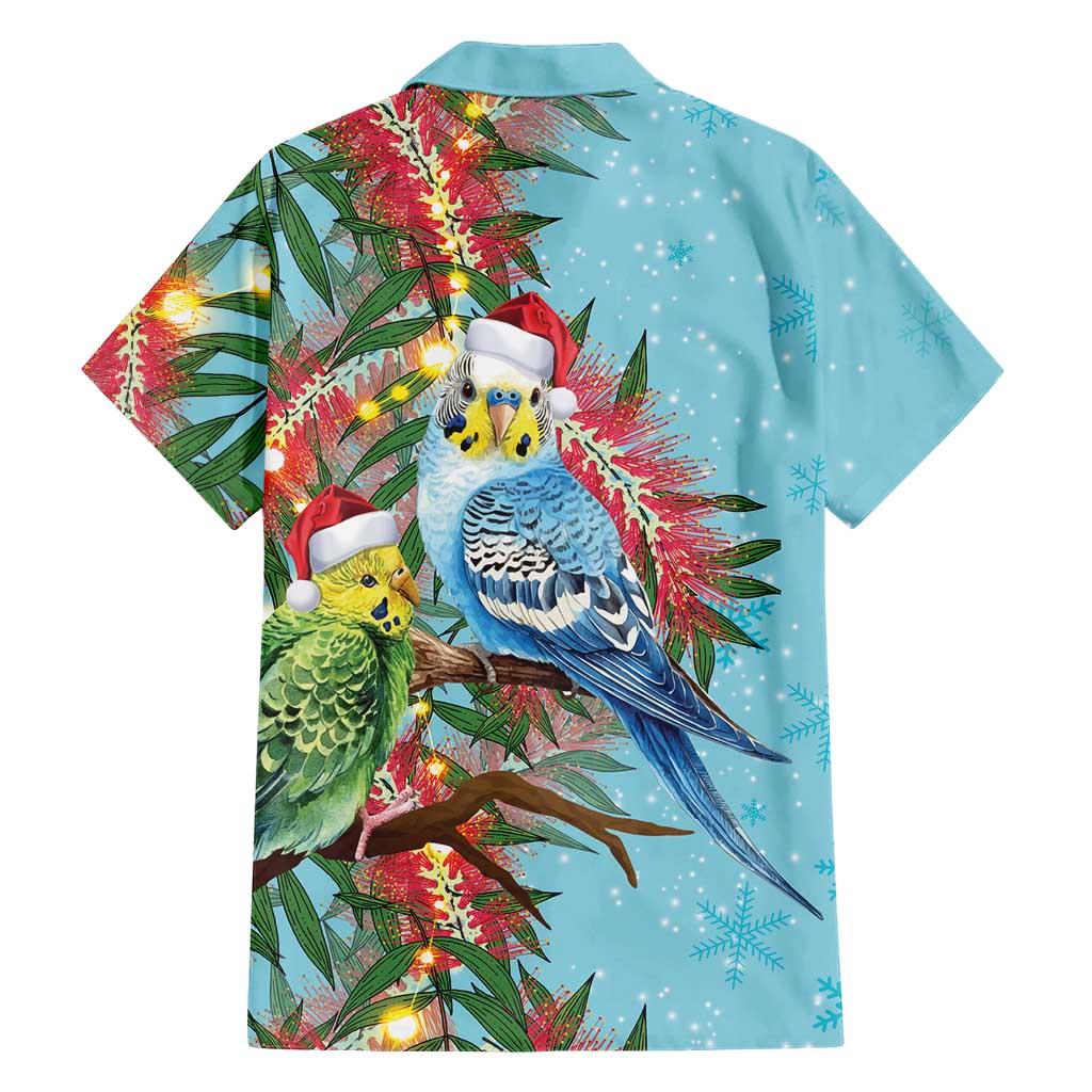 Blue Budgies on Callistemon Family Matching Tank Maxi Dress and Hawaiian Shirt Merry Christmas Aussie - Aussie Hoodie
