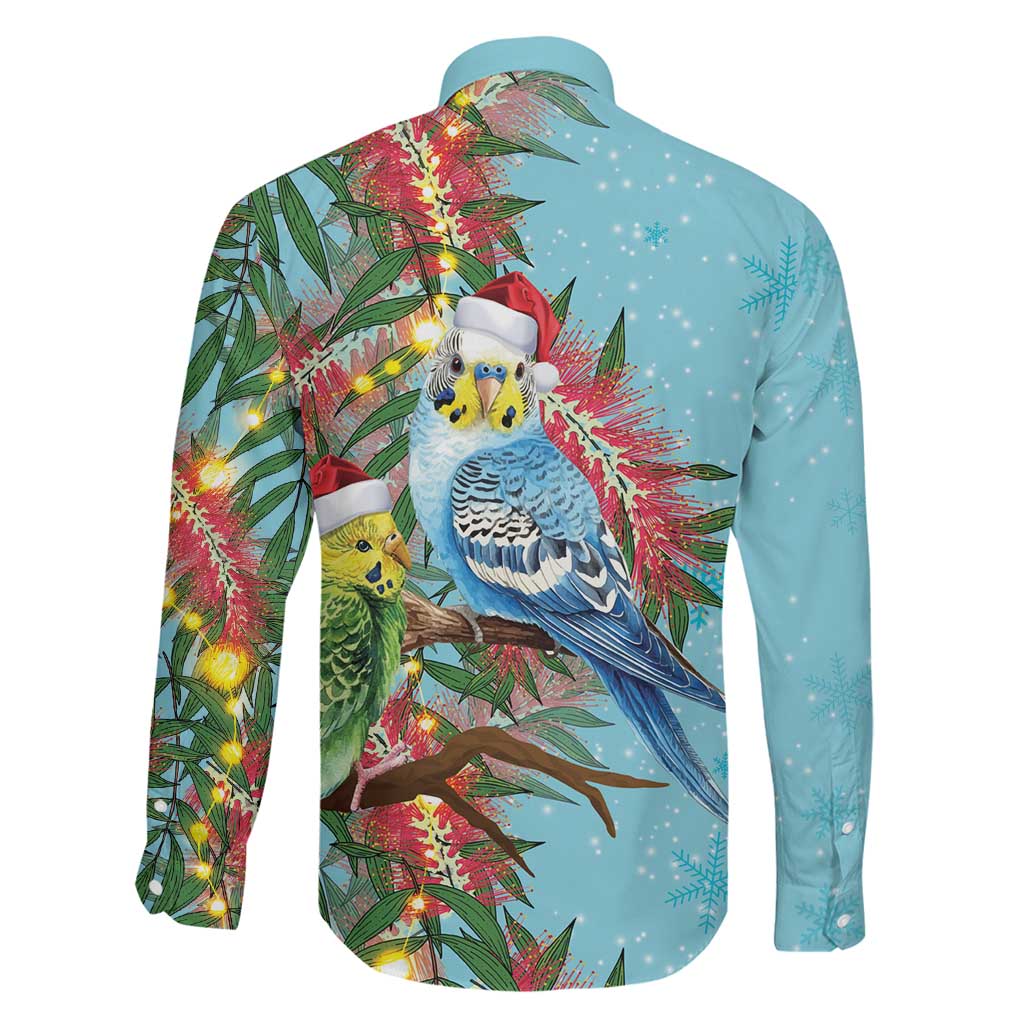 Blue Budgies on Callistemon Family Matching Tank Maxi Dress and Hawaiian Shirt Merry Christmas Aussie - Aussie Hoodie