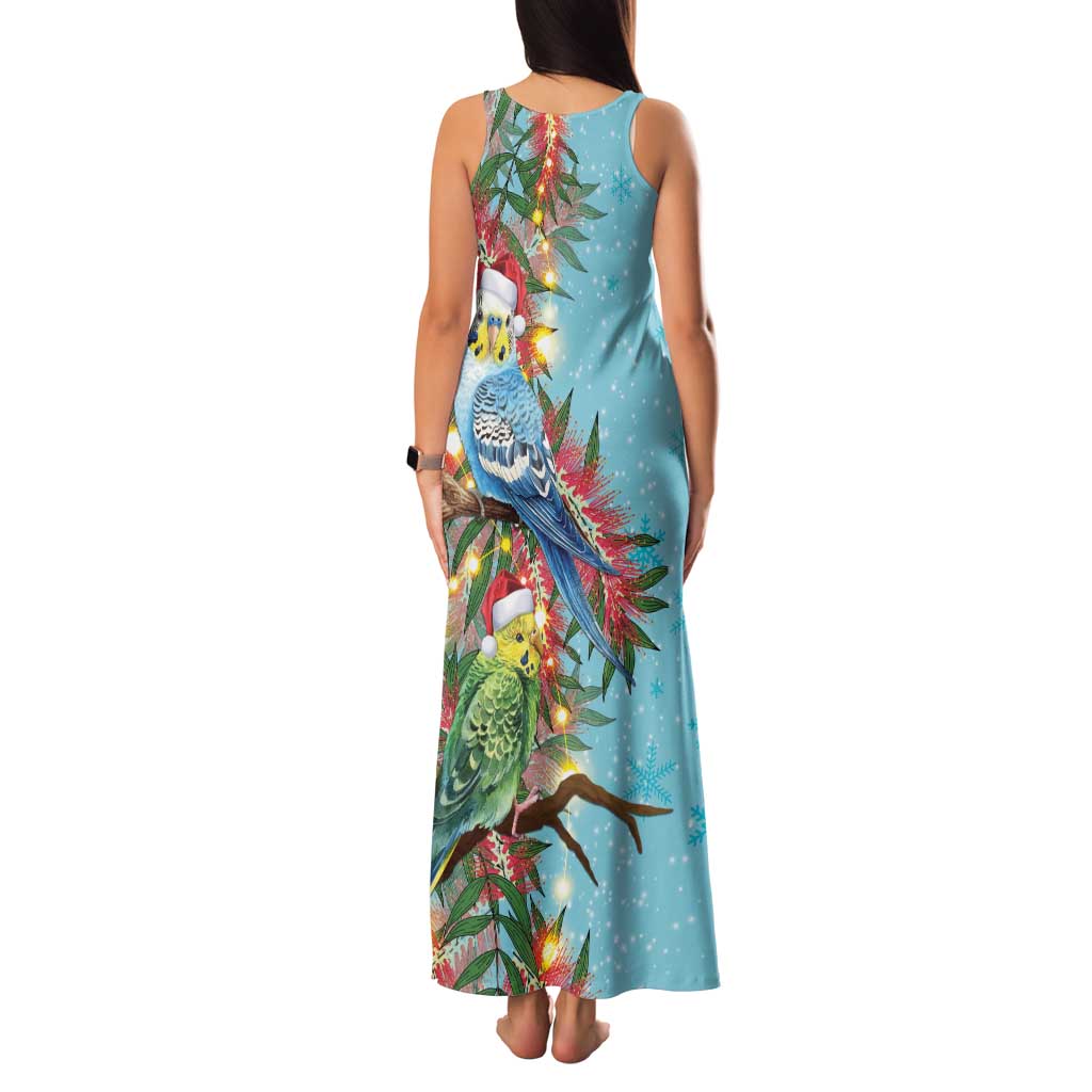 Blue Budgies on Callistemon Family Matching Tank Maxi Dress and Hawaiian Shirt Merry Christmas Aussie - Aussie Hoodie