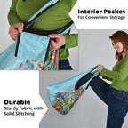 Blue Budgies on Callistemon Grocery Bag Merry Christmas Aussie - Aussie Hoodie