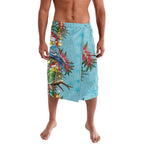 Blue Budgies on Callistemon Lavalava Merry Christmas Aussie - Aussie Hoodie