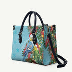 Blue Budgies on Callistemon Leather Bag Merry Christmas Aussie - Aussie Hoodie