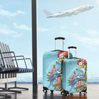 Blue Budgies on Callistemon Luggage Cover Merry Christmas Aussie - Aussie Hoodie