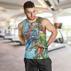 Blue Budgies on Callistemon Men Tank Top Merry Christmas Aussie - Aussie Hoodie