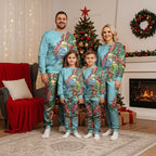 Blue Budgies on Callistemon Christmas Pajama Set Merry Christmas Aussie - Aussie Hoodie