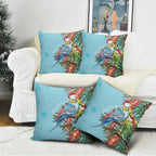 Blue Budgies on Callistemon Pillow Cover Merry Christmas Aussie - Aussie Hoodie