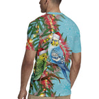 Blue Budgies on Callistemon Rugby Jersey Merry Christmas Aussie - Aussie Hoodie