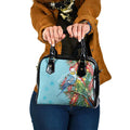Blue Budgies on Callistemon Shoulder Handbag Merry Christmas Aussie - Aussie Hoodie