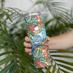 Blue Budgies on Callistemon Skinny Tumbler Merry Christmas Aussie - Aussie Hoodie