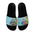 Blue Budgies on Callistemon Slide Sandals Merry Christmas Aussie - Aussie Hoodie