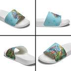 Blue Budgies on Callistemon Slide Sandals Merry Christmas Aussie - Aussie Hoodie