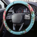 Blue Budgies on Callistemon Steering Wheel Cover Merry Christmas Aussie - Aussie Hoodie