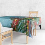 Blue Budgies on Callistemon Tablecloth Merry Christmas Aussie - Aussie Hoodie