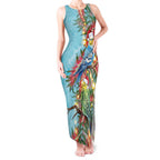 Blue Budgies on Callistemon Tank Maxi Dress Merry Christmas Aussie - Aussie Hoodie
