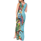 Blue Budgies on Callistemon Tank Maxi Dress Merry Christmas Aussie - Aussie Hoodie