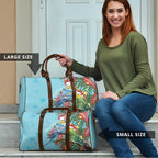 Blue Budgies on Callistemon Travel Bag Merry Christmas Aussie - Aussie Hoodie