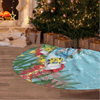 Blue Budgies on Callistemon Tree Skirt Merry Christmas Aussie - Aussie Hoodie