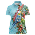Blue Budgies on Callistemon Women Polo Shirt Merry Christmas Aussie - Aussie Hoodie