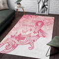 Australia Personalized Area Rug Breast Cancer Pink Ribbon - Marble Roses