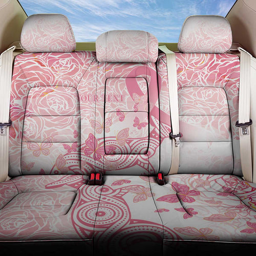 Australia Personalized Back Car Seat Cover Breast Cancer Pink Ribbon - Marble Roses
