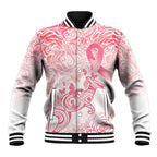 Australia Personalized Baseball Jacket Breast Cancer Pink Ribbon - Marble Roses