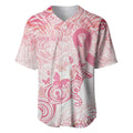 Australia Personalized Baseball Jersey Breast Cancer Pink Ribbon - Marble Roses