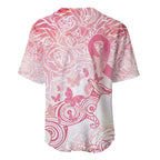 Australia Personalized Baseball Jersey Breast Cancer Pink Ribbon - Marble Roses