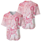 Australia Personalized Baseball Jersey Breast Cancer Pink Ribbon - Marble Roses