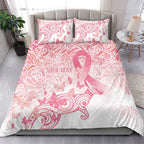 Australia Personalized Bedding Set Breast Cancer Pink Ribbon - Marble Roses