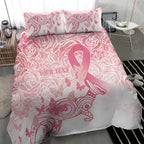 Australia Personalized Bedding Set Breast Cancer Pink Ribbon - Marble Roses